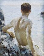 Henry Scott Tuke Beach Study France oil painting artist